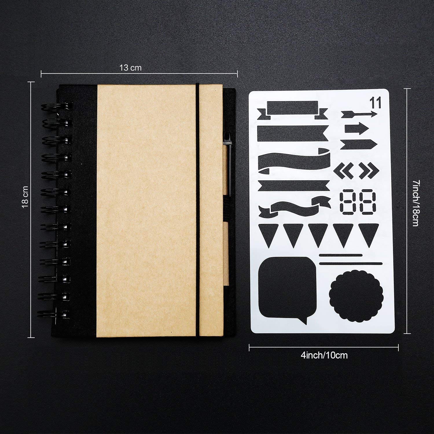 HASTHIP 20 PCS Journal Stencil Plastic Planner Set for Journal, Notebook, Diary, Scrapbook, DIY Drawing Template, Journal Stencils 4x7 Inch HASTHIP 20 PCS Journal Stencil Plastic Planner Set for Journal, Notebook, Diary, Scrapbook, DIY Drawing Template, Journal Stencils 4x7 Inch